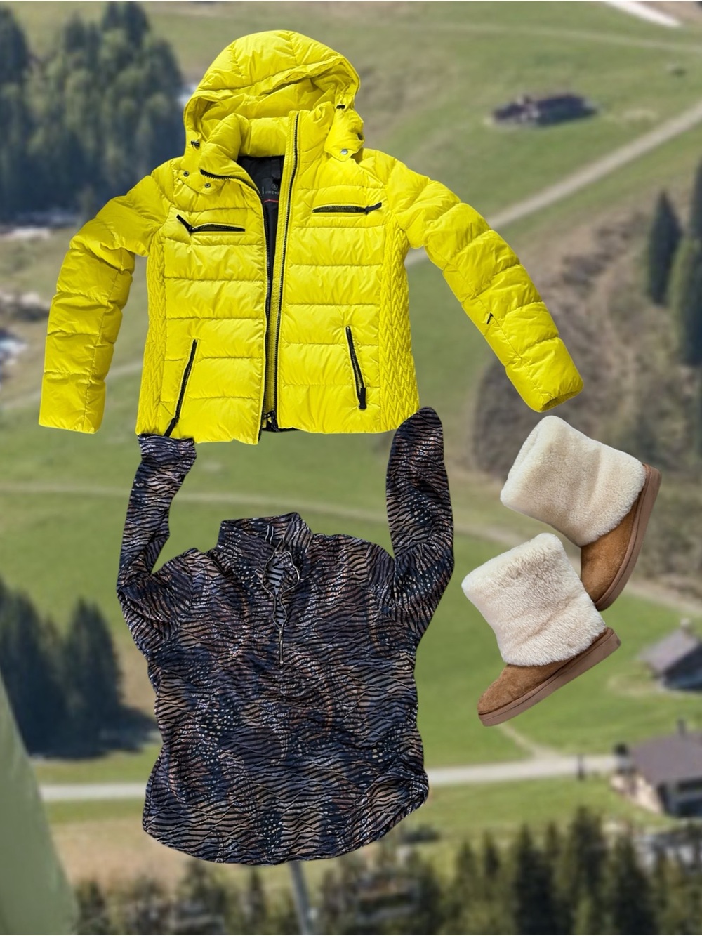 Bogner Women's Neon Yellow Ski Puffer Jacket